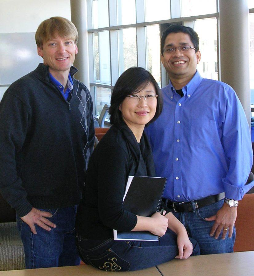 From left: Jay Breidt, Sangmi Pallickara and Shrideep Pallickara. (Lisa Knebl/Department of Computer Science)