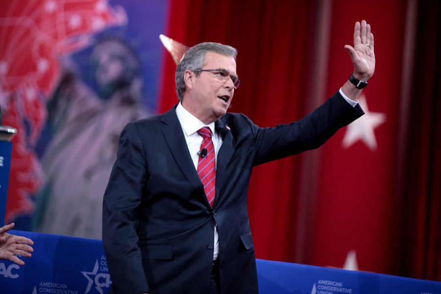 Former Governor Jeb Bush of Florida speaking at the 2015 Conservative Political Action Conference (CPAC) in National Harbor, Maryland. (Photo Credit: Gage Skidmore)