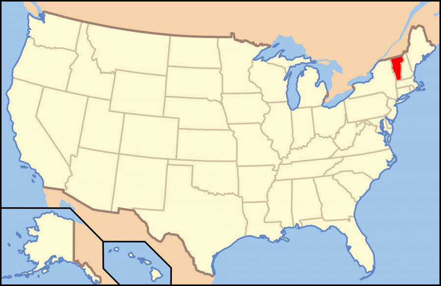 Vermont's location in the U.S. (Photo Credit: WIkipedia).