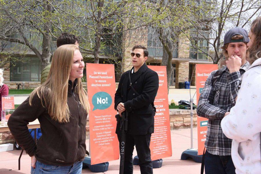 Students and members of the general public gathered to debate whether Planned Parenthood was necessary or not.