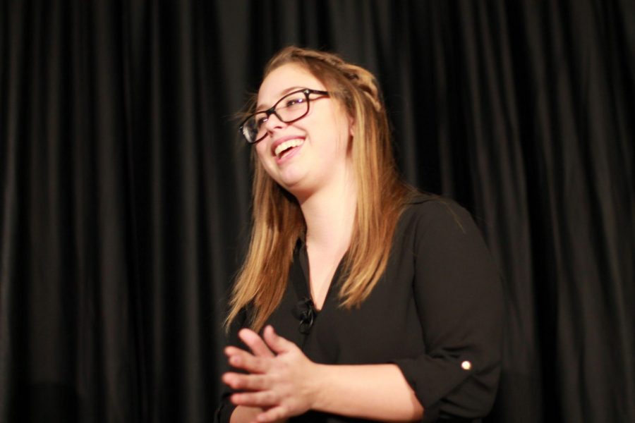 Internet sensation, Laci Green, spoke as the keynote speaker for Sexual Awareness Month on Friday in the LSC. (Natalie Dyer/Collegian)