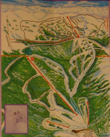 Old trail map of Hidden Valley ski area. (Photo by: the Boulder Outdoor Centers)