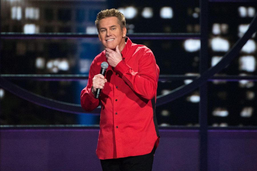 Veteran stand-up comedian Brian Regan  rubs his chin during a live stand-up act. Regan will perform at the Lincoln Center in Fort Collins, CO Saturday June 12.