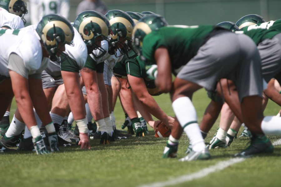 Colorado State University football team scrimmages during it's Media Day on August 10, 2016. (Natalie Dyer / Collegian)