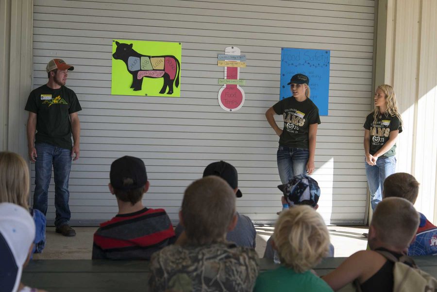 CSU agricultural students discuss meat safety during Ag Adventure at CSU ARDEC on September 28th, 2016 (Luke Walker | Collegian).