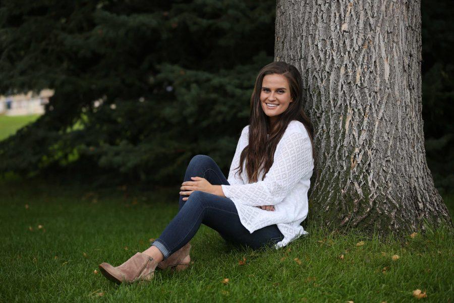 Colorado State University junior Kelly Davis poses for a portrait on Tuesday afternoon. Davis, who is the Vice President of Active Minds, an organization aimed at reducing mental health stigma among students, recently won a scholarship from the national Active Minds organization.