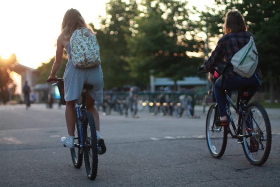 Students riding without a helmet are putting their lives in danger, which is problematic when they are investing so much in their education. Collegian File Photo