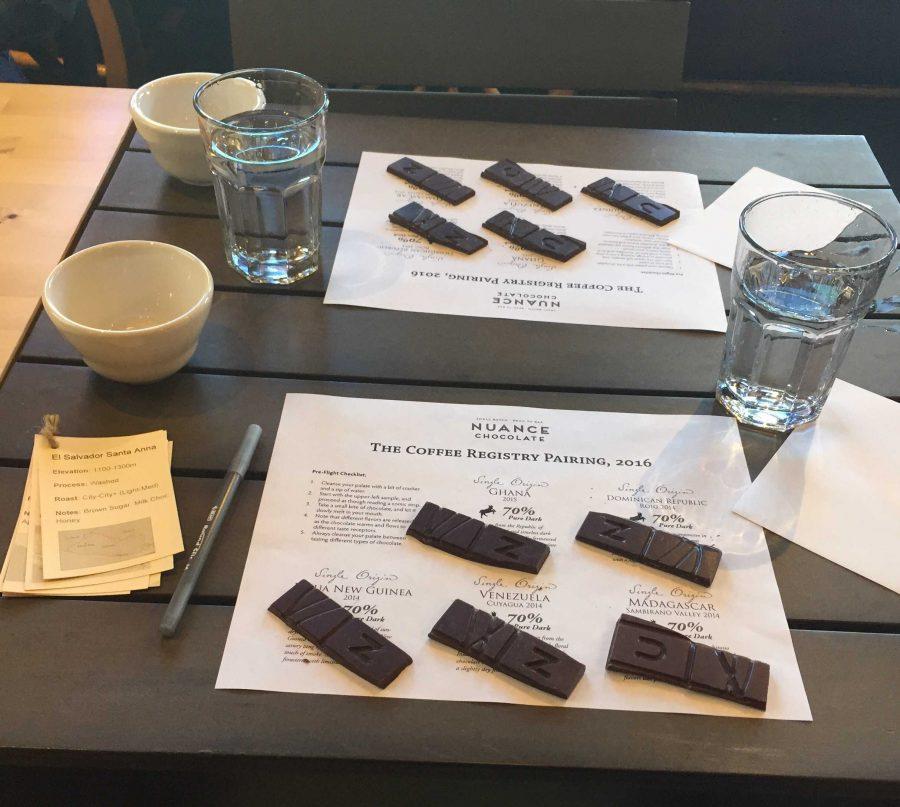 The tables were set up with pen and paper for guests to write their tasting notes. Photo credit: Max Sundberg