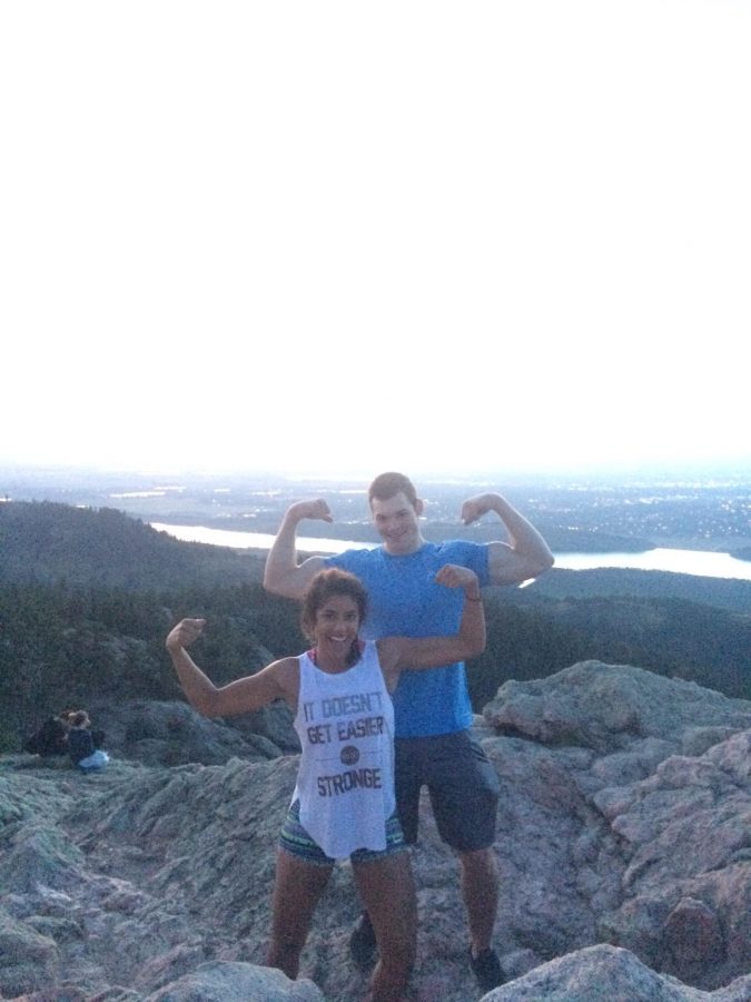 I am always on top of the world with my workout buddy. Photo credit: Hayley Blackburn