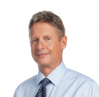 Libertarian presidential candidate Gary Johnson favors marijuana legalization, lower taxes