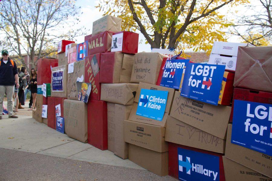 The "Free Speech" Wall on the CSU Plaza. (Tony Villalobos May| Collegian