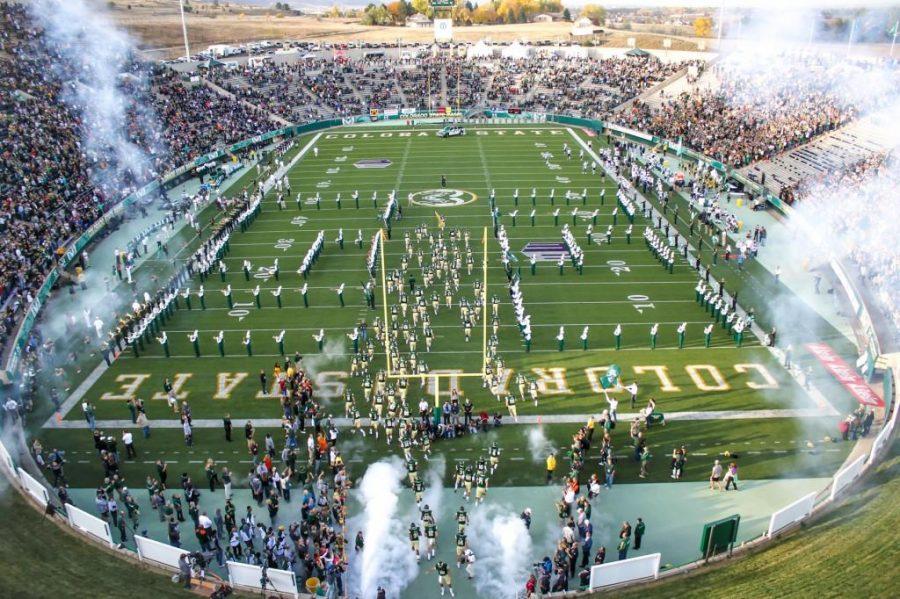 Pre-game festivities before Colorado State University played Utah State for homecoming in 2014