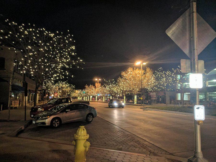 Cars and Christmas lights put up in Old Town   of Friday night | Anna Hoover | Collegian