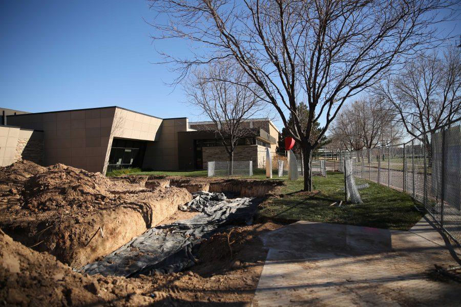 The grounds for the addition to the Health and Exercise Science building are seen at the construction site on the south side of the HES building on Wednesday morning. Groundbreaking for the new building started on November 13th. (Forrest Czarnecki | Collegian)