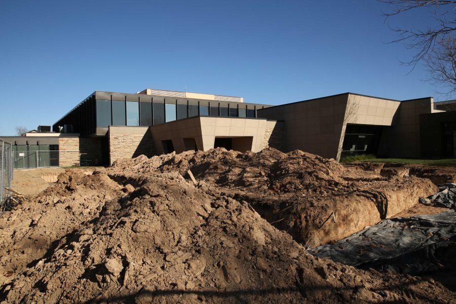 The grounds for the addition to the Health and Exercise Science building are seen at the construction site on the south side of the HES building on Wednesday morning. Groundbreaking for the new building started on November 13th. (Forrest Czarnecki | Collegian)