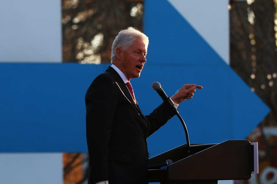 Bill Clinton holds a Get Out the Vote Rally on behalf of his wife Hillary Clinton at New Belgium Brewery on November 4, 2016. (Elliott Jerge | Collegian)