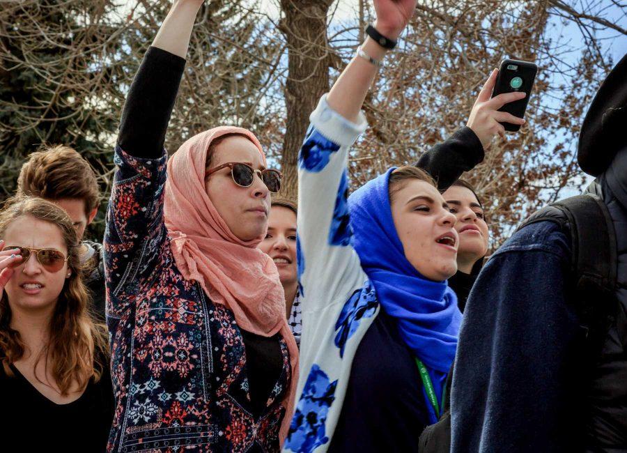 Fort Collins for Progress' march in solidarity for immigrants and Muslims, January 31, 2017 (Davis Bonner | Collegian)
