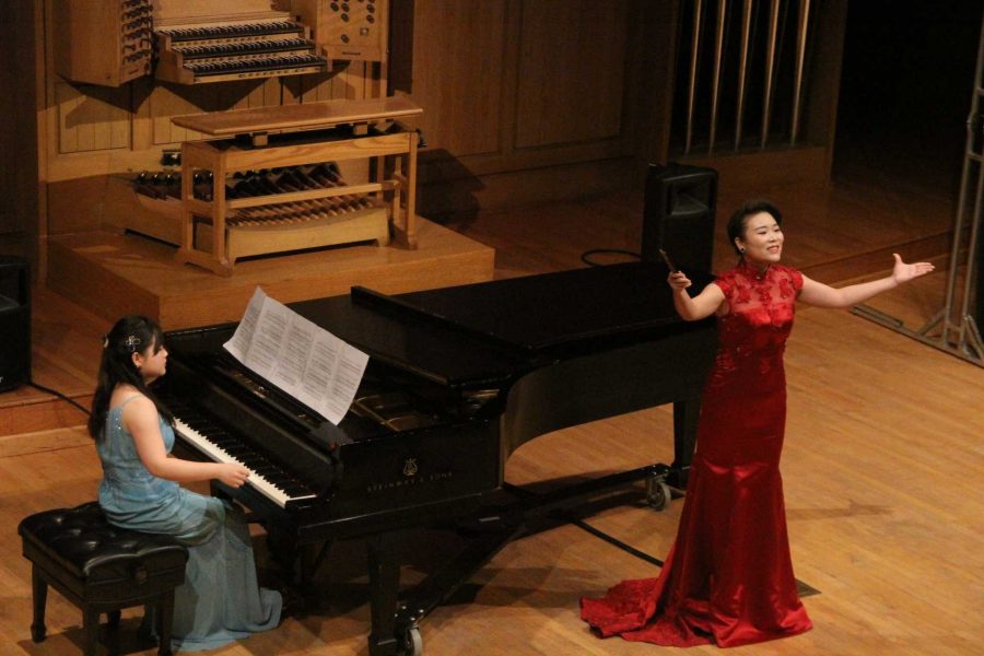 Xue Yedan (Soprano) and Chen Ruoxu (Piano) performing My Hometown is Beijing during An Afternoon of Traditional Folk Music.