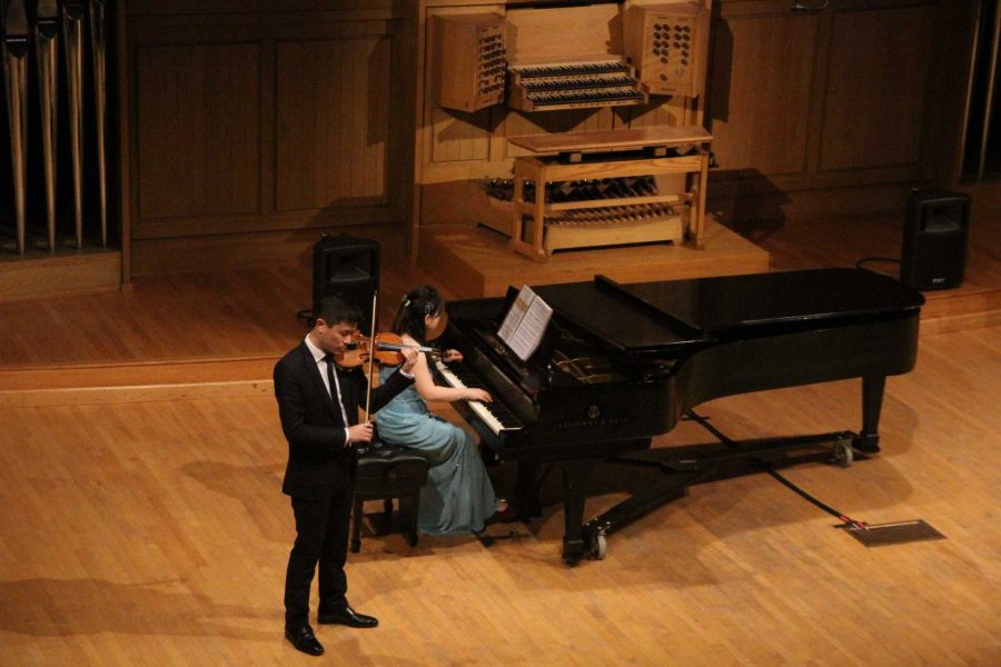 Li Ke (Violin) and Chen Ruoxo (Piano) performing during An Afternoon of Traditonal Chinese Folk Music.