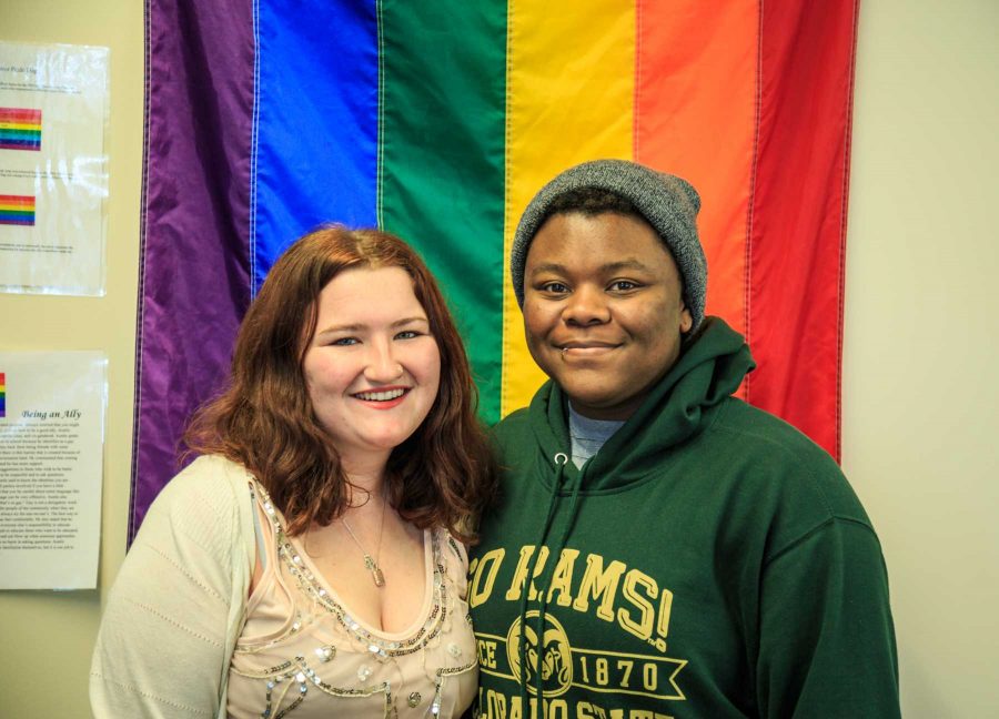 Armani Flemings-Pride a sophomore animal sciences major loves their girlfriend Kassidy Robertson, a freshman ethnics studies major. They met at the beginning of the year but didn't really talk until the pride retreat to the mountain campus. The two frequent the LGBTQ+ 'Pride' center on campus located in the LSC. (Davis Bonner | Collegian)