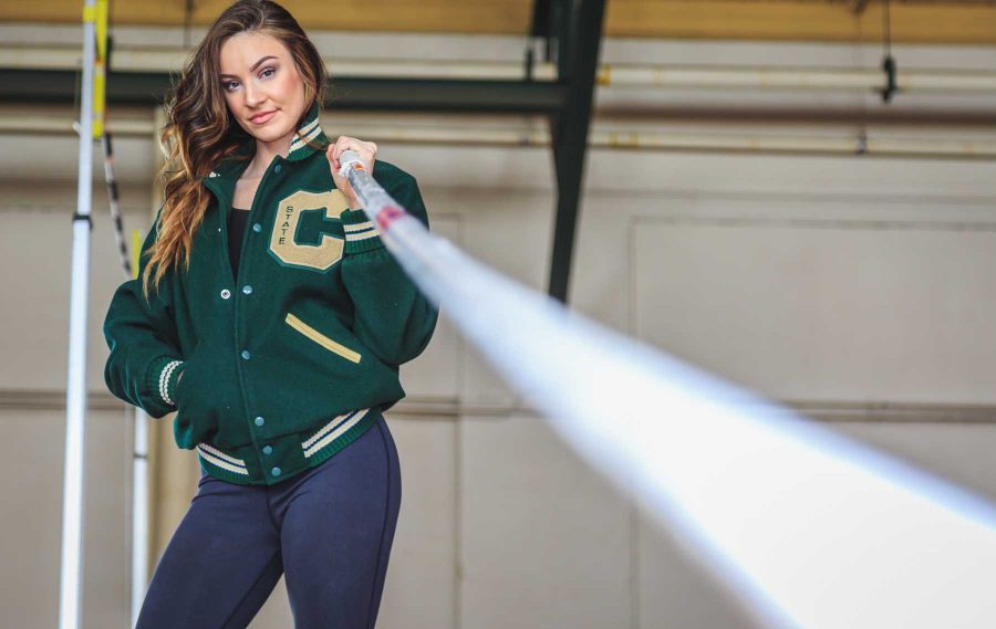 Stephanie Bess is a theater major by day and track star by night. Specializing in pole vault, Stephanie has been competing since her junior year of high school and now stars on CSU's track team. (Davis Bonner | Collegian)
