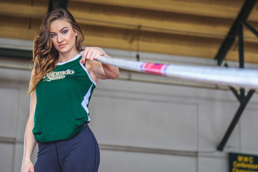 Stephanie Bess is a theater major by day and track star by night. Specializing in pole vault, Stephanie has been competing since her junior year of high school and now stars on CSU's track team. (Davis Bonner | Collegian)
