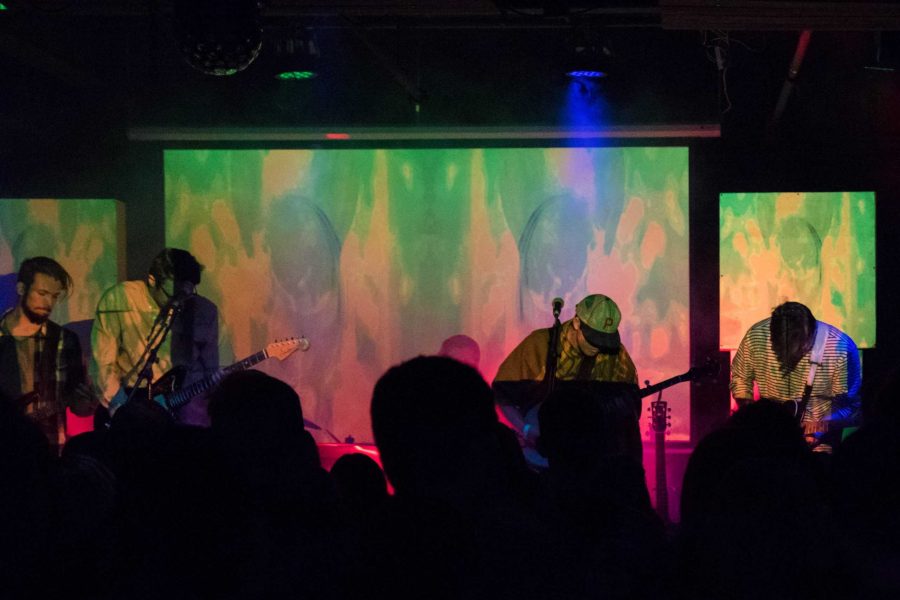 Local Fort Collins Band 'Places Back Home' performs at the Downtown Artery for Holdfast.'s EP release concert. The two bands have gotten to know each other well and continuously support each other in their music endeavors (Julia Trowbridge | Collegian)