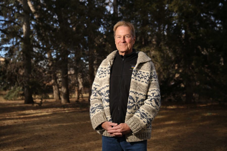 Colorado State University professor Richard Knight poses for a portrait in the Sherwood Forest on Tuesday morning. Knight, a professor of Human Dimensions of Natural Resources, will be retiring after teaching at CSU for 20 years. (Forrest Czarnecki | Collegian)
