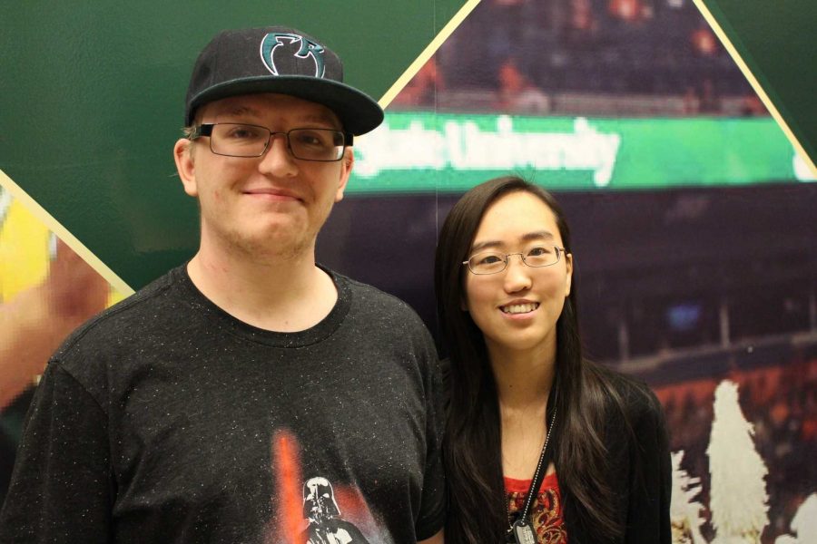 Tony Helt stands next to his girlfriend Rebecca Abbott who has been especially supportive of Helt for the past year. Photo credit: Zach Bermejo