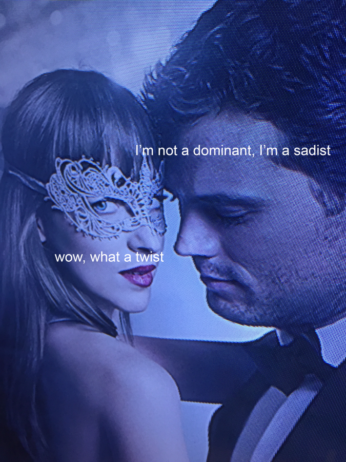 During the movie, Christian Grey admits to something that is totally unexpected: he's actually a sadist. It's a twist of M. Night Shyamalan proportions. Photo credit: Zach Bermejo