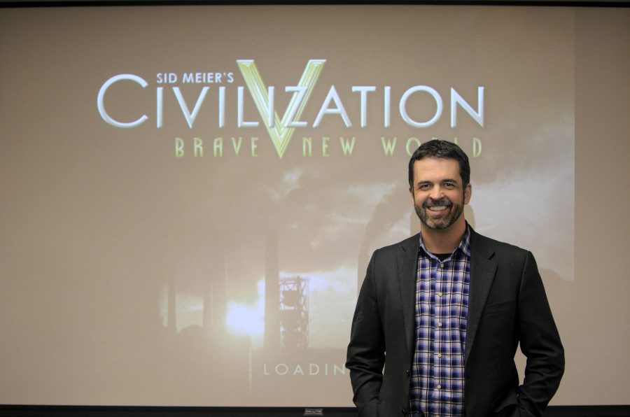 Robert Jordan, a history professor at CSU, uses the widely popular strategy based video game Civilization V during lectures to engage his students and illustrate complex concepts in an easy to understand way. (Davis Bonner | Collegian)