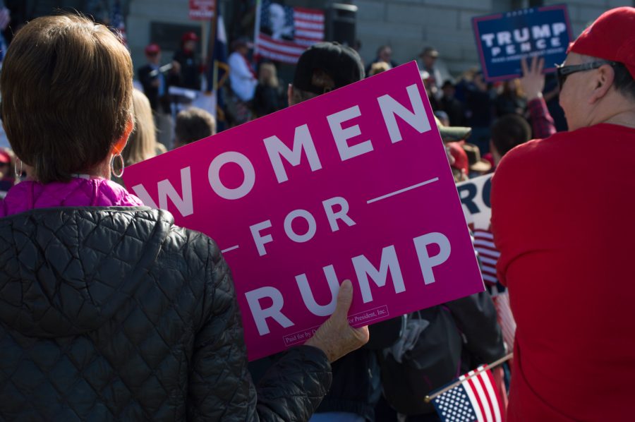 The Woman for Trump Organization showed up for the Trump Rally on Saturday in Denver. Photo by Kaitlyn Ancell | Collegian