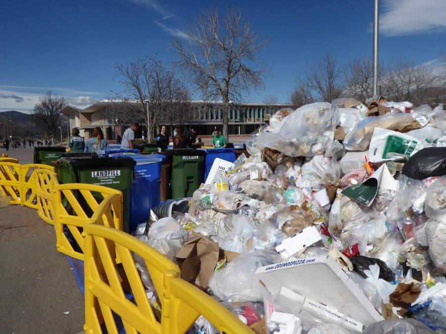 Wednesday's Food Waste Audit on the Plaza spreads awareness about how Colorado State University sorts their waste. 