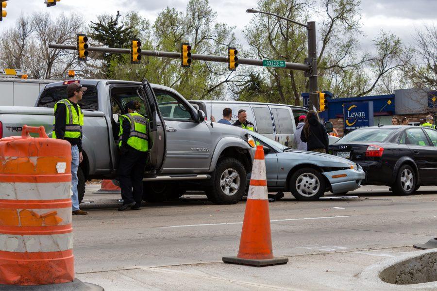 Car accident on College and Prospect (David Johnson | Collegian)