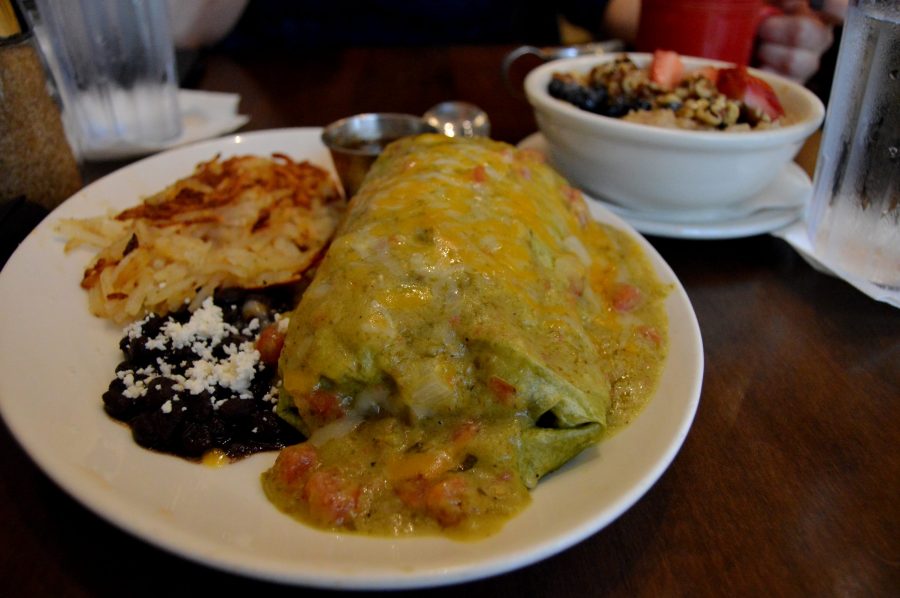 Breakfast burrito and hash browns at the Urban Egg. Photo by Brianna Nash