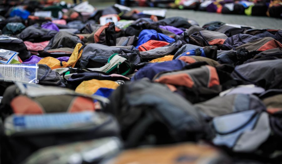 Send Silence Packing, in coordination with Active Minds, the CSU Health Network and ASCSU, is a traveling exhibit that addresses student suicide in college. Visitors are invited to walk among the roughly 1,100 backpacks representing student suicides in the US every year. (Davis Bonner | Collegian)