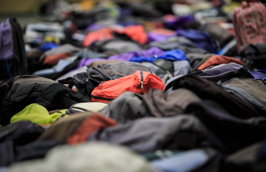 Send Silence Packing, in coordination with Active Minds, the CSU Health Network and ASCSU, is a traveling exhibit that addresses student suicide in college. Visitors are invited to walk among the roughly 1,100 backpacks representing student suicides in the US every year. (Davis Bonner | Collegian)