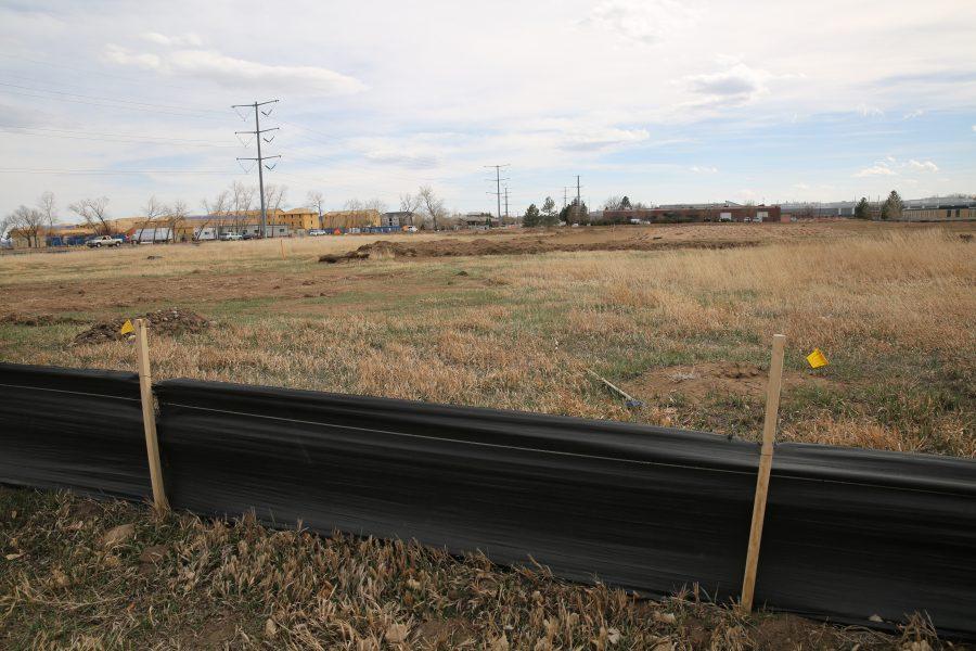 Plots of land near Lemay Avenue and Buckingham Street are devoid of prairie dogs, with only empty borrows remaining. The prairie dogs on the plots of land were euthanized in order for construction to begin on a new business development. (Forrest Czarnecki | Collegian)