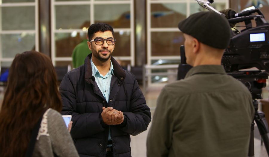 CSU student Saddam Qahtan Waheed return to Colorado after he and his wife had their travel plans interrupted by the travel ban. (Davis Bonner | Collegian)