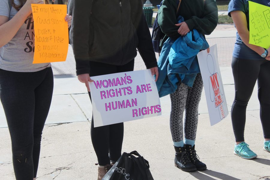 Womens rights are human rights: many students show their support of International Womens Day 