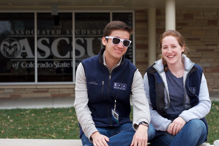 Edward Kendall, junior Microbiology major, and Kyrie Merline, junior journalism major, are running ASCSU president and vice president for the 2017-2018 school year. (Tony Villalobos May | Collegian)