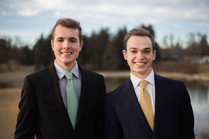 ASCSU vice presidential candidate, Tristan Syron, and presidential candidate, Nick Bohn. (Photo courtesy of Becca Venable, Bohn-Syron team.)