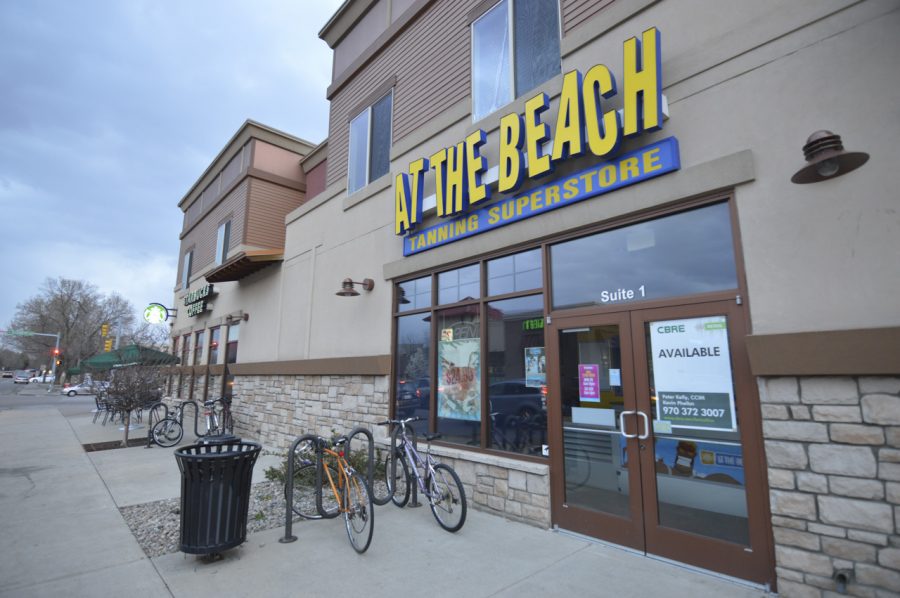 The police substation recently passed by Fort Collins City Council will take the place of the At The Beach tanning salon. (Michael Berg | Collegian)