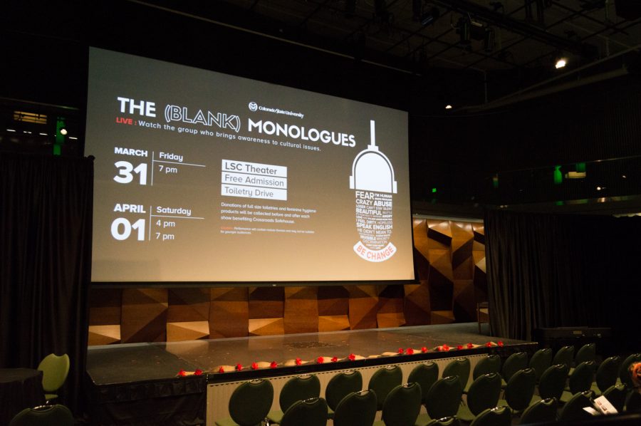 The Blank Monologues in the LSC theater on March 31 and April 1 was a production put on my Baily Cross, Molly Rogers, and Chris McKenzie Willenbrock. Photo by Olive Ancell | Collegian