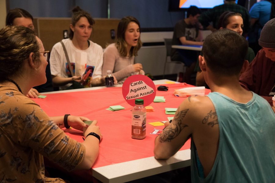 The WGAC organized games like Cards Against Sexual Assault at the Consent Turns Me On Carnival (Julia Trowbridge | Collegian)
