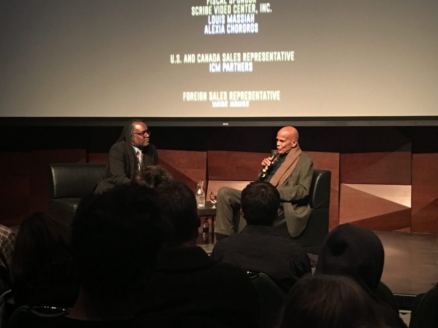 Professor Ray Black with Harry Belafonte at the ACT Film Festival Photo credit: Nate Day