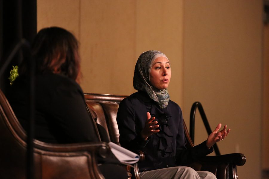 Asma Khalid, a political reporter for NPR, speaks about her experience covering the 2016 United States presidential election while at Colorado State University on Monday afternoon. (Forrest Czarnecki | Collegian)