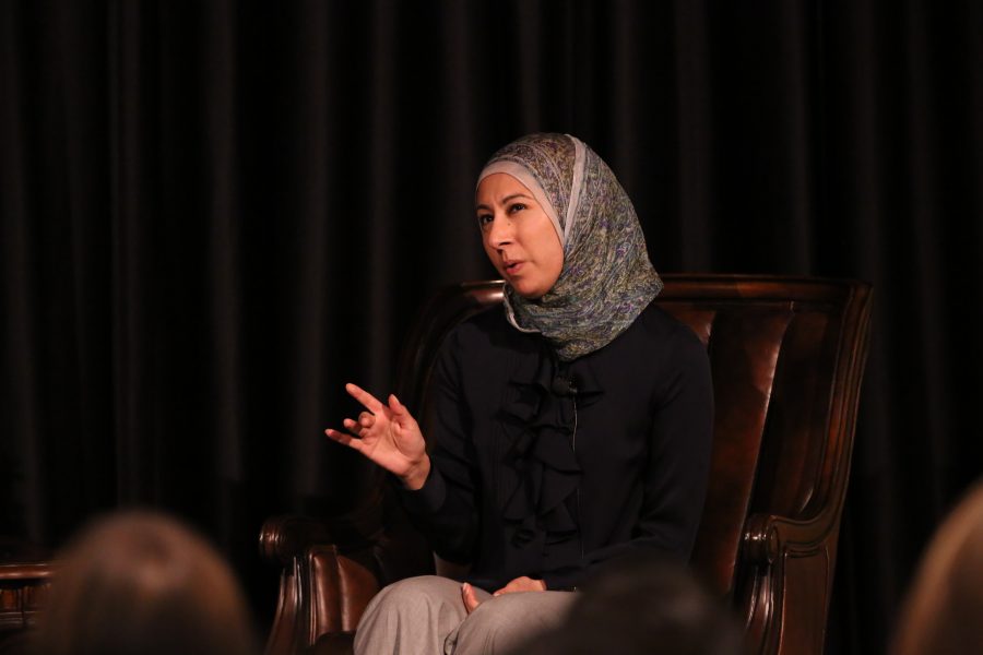 Asma Khalid, a political reporter for NPR, speaks about her experience covering the 2016 United States presidential election while at Colorado State University on Monday afternoon. (Forrest Czarnecki | Collegian)