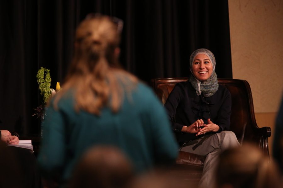 Asma Khalid, a political reporter for NPR, speaks about her experience covering the 2016 United States presidential election while at Colorado State University on Monday afternoon. (Forrest Czarnecki | Collegian)