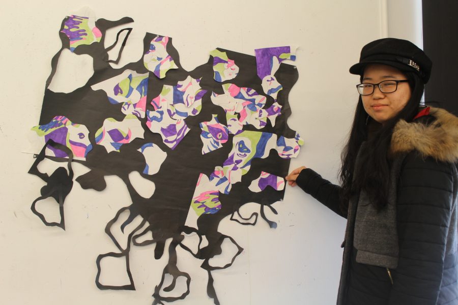 CSU Graphic Design major Feixue Mei and her illustration made for her Intermediate Drawing 1 class.